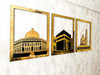 Mecca Madina Masjid Nabvi Wall Art (Set of 3)