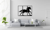(Set of 3) Black Horse Wall Design