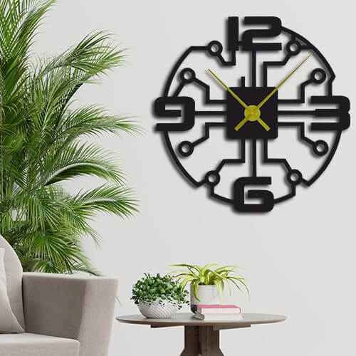 Binary Lines Wall Clock
