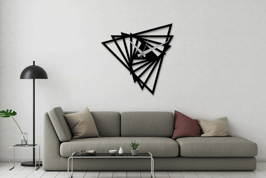 Modern 3D Unique Triangle Clock