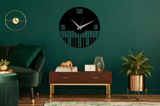 Piano Music Wall Clock