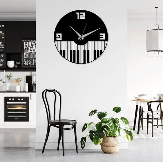 Piano Music Wall Clock