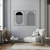 (Set of 2) Line Wall Art Boho Design