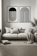 Set of 2 Line Wall Art