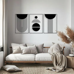 (Set of 3) Geometric Shapes Wall Frames