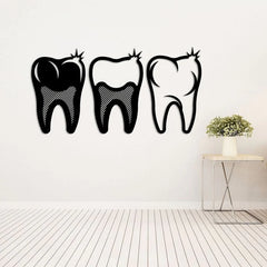 (Set of 3) Teeth Wall Sticker