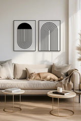 Set of 2 Line Wall Art