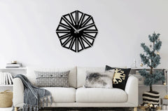 Sixteen Leaf Flower Wall Clock