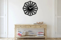 Sixteen Leaf Flower Wall Clock