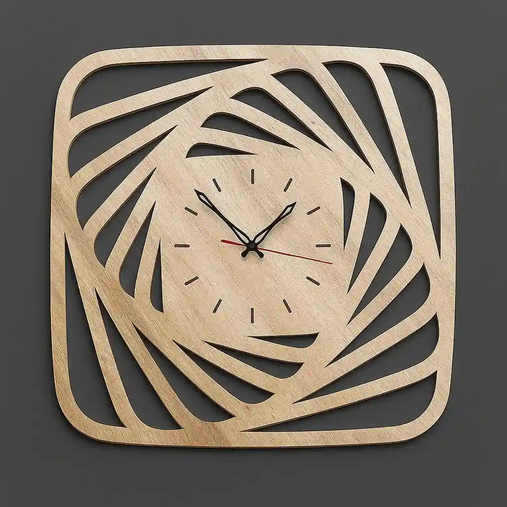 Square 3D Modern Wall Clock 
