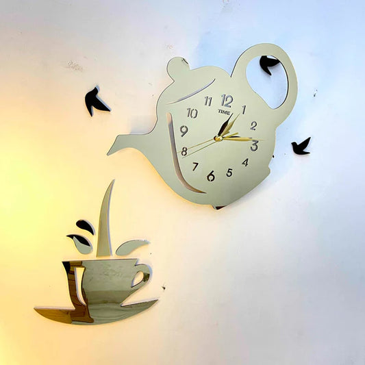 Tea Kettle Wall Clock for Kitchen