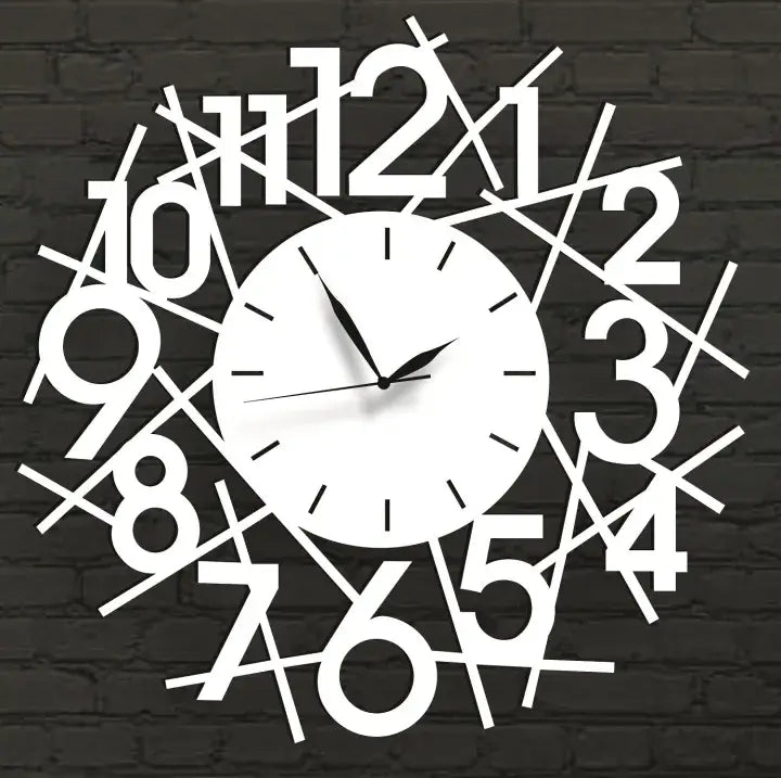 Abstract Number wall clock round