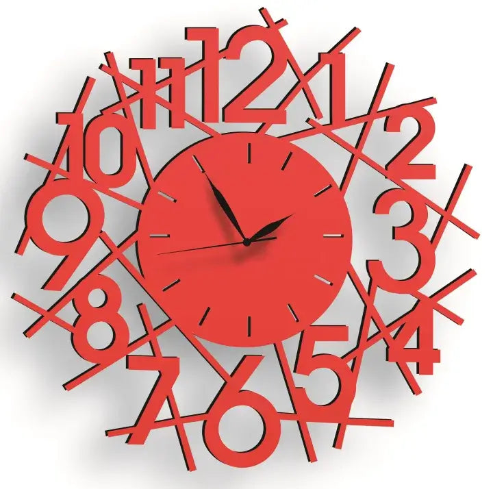 Abstract Number wall clock round