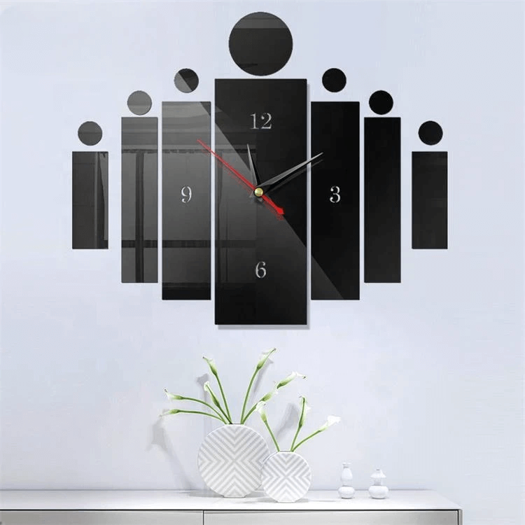 Acrylic Golden Long Clock