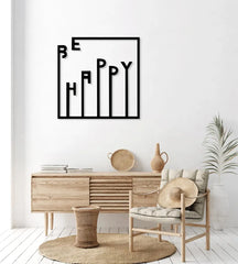 Be Happy in a Square Box Sticker