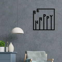 Be Happy in a Square Box Sticker