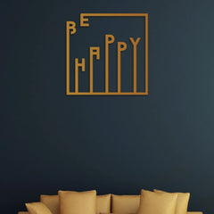 Be Happy in a Square Box Sticker