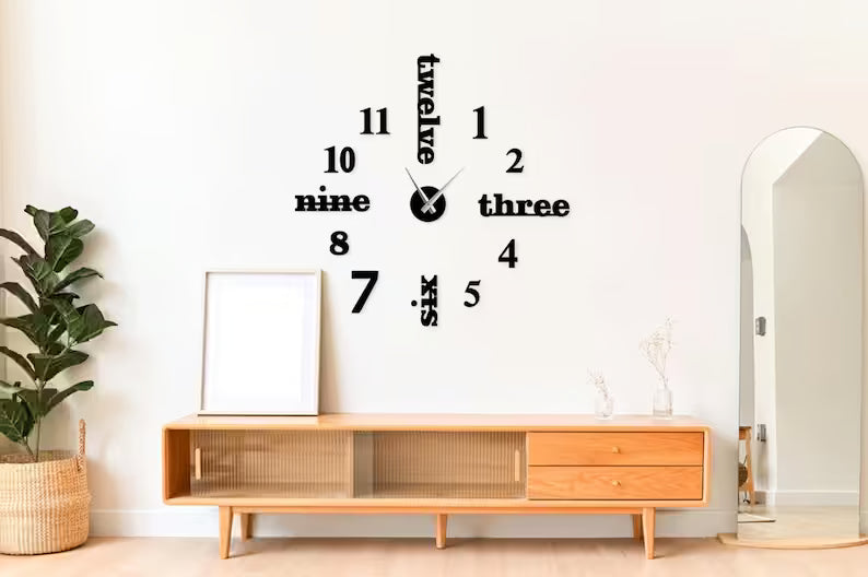 Big Round Words Wall Clock