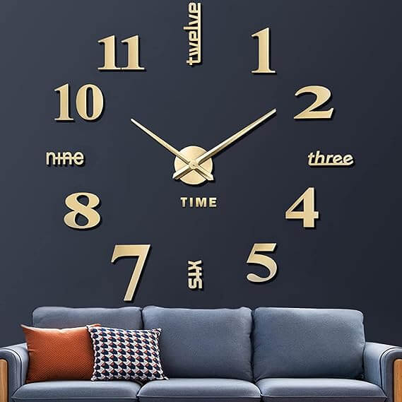 Big Round Words Wall Clock