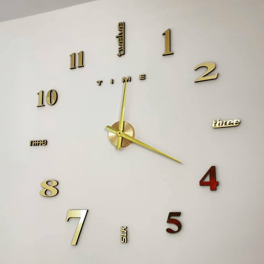 Big Round Words Wall Clock