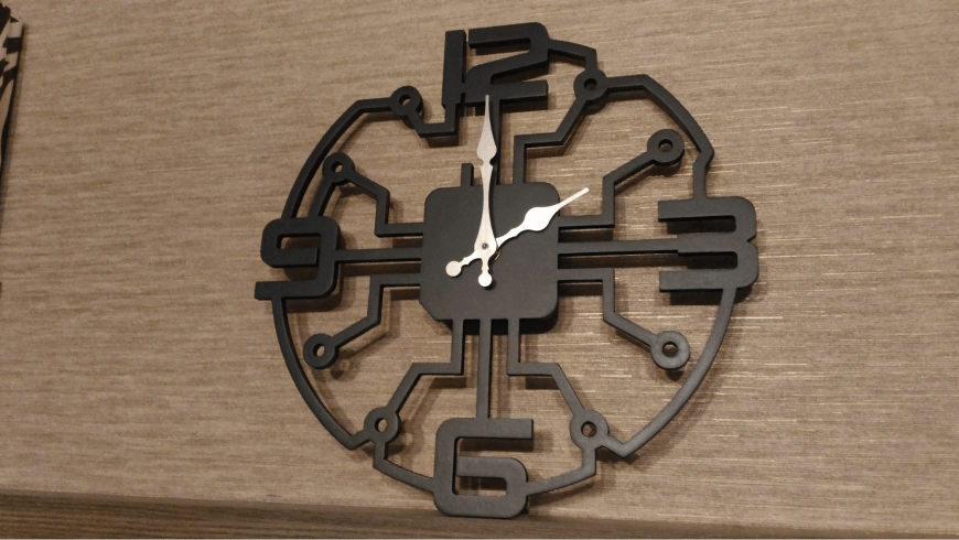 Binary lines wall clock