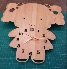 Doll Shape Wall Clock for Kids Room