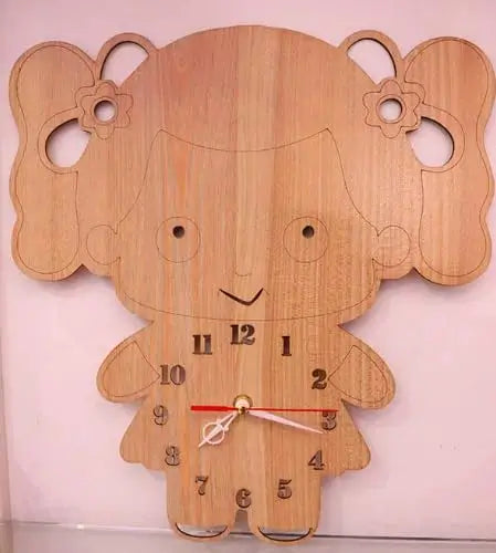 Doll Shape Wall Clock for Kids Room