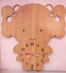 Doll Shape Wall Clock for Kids Room