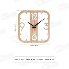Four Numbers Holo Wall Clock