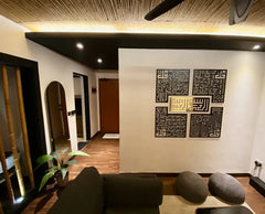 Four Quls with Bismillah in Square Kufi Font
