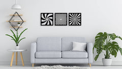 Geometric Illusion Optical Wall Decor (Set of 3)