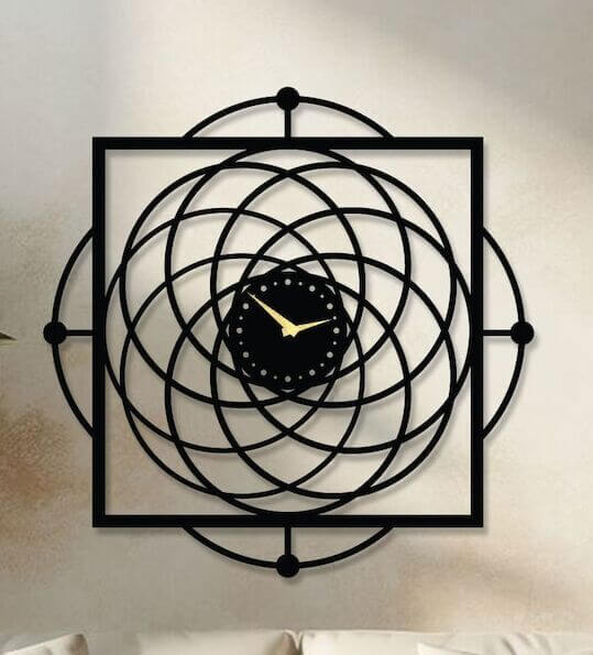 Geometric modern wall clock