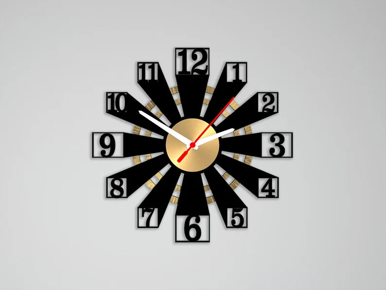 Glowforge wall Rounded Wall clock