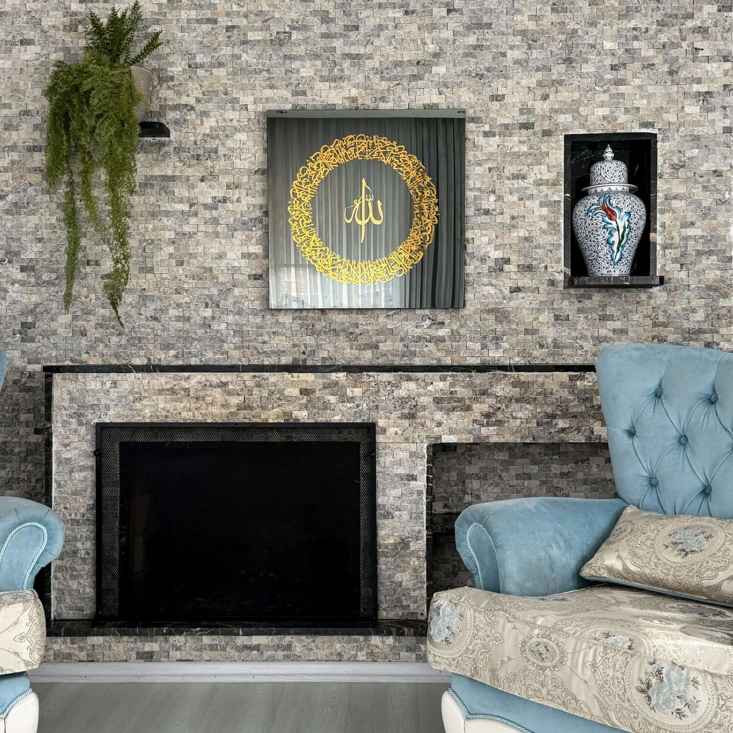 Handmade Ayatul Kursi circle wall art