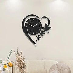 Heart Shape Wall Clock