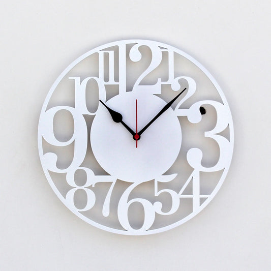 Large Black Numbers Round Wall Clock