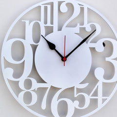 Large Black Numbers Round Wall Clock