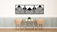 (Set of 3) Geometric Mountains Wall Frames