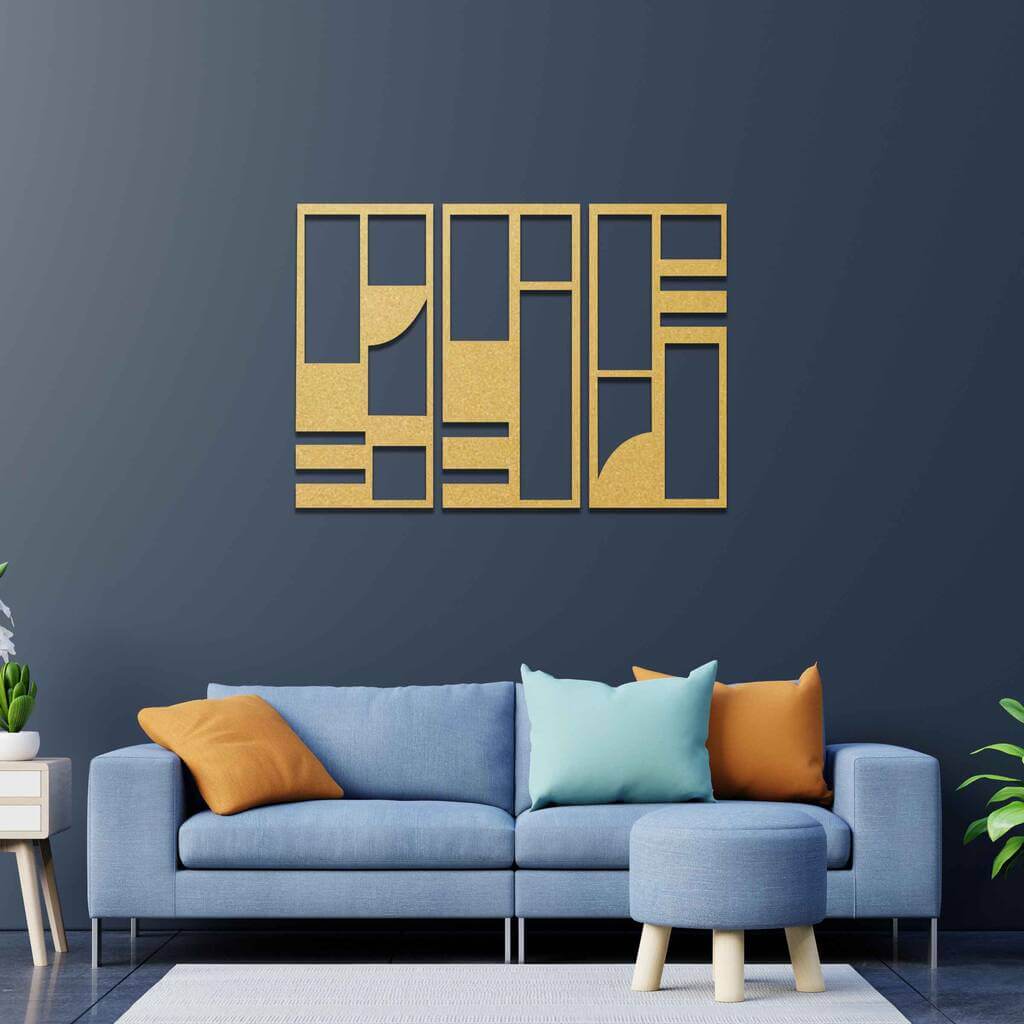 Minimalist office wall art design Set of 3