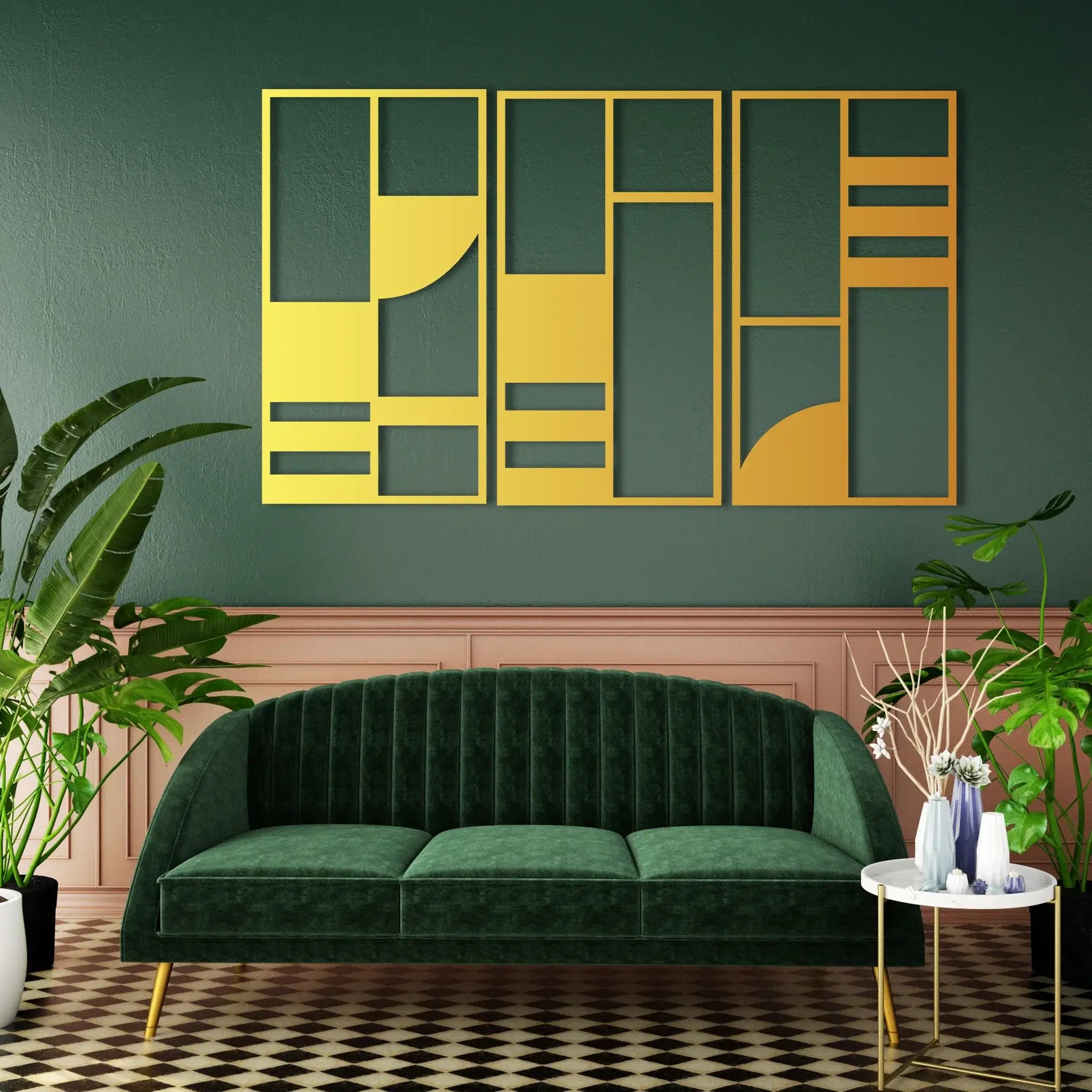 Minimalist office wall art design Set of 3