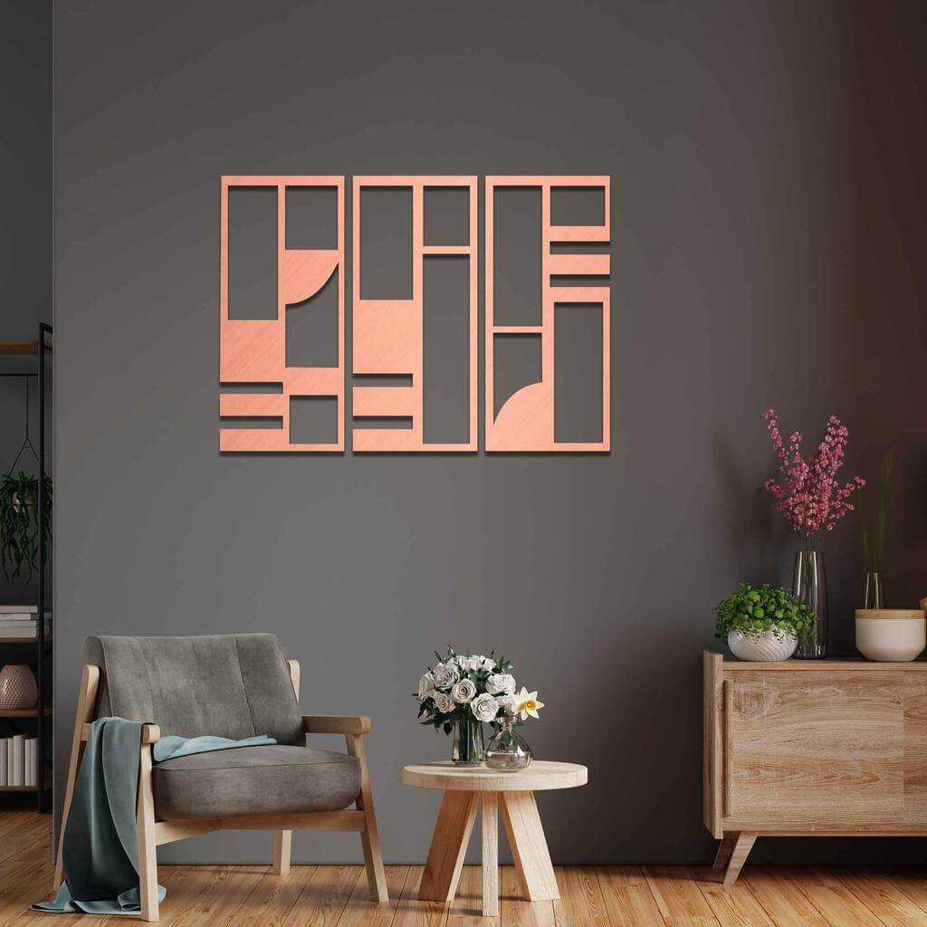 Minimalist office wall art design Set of 3