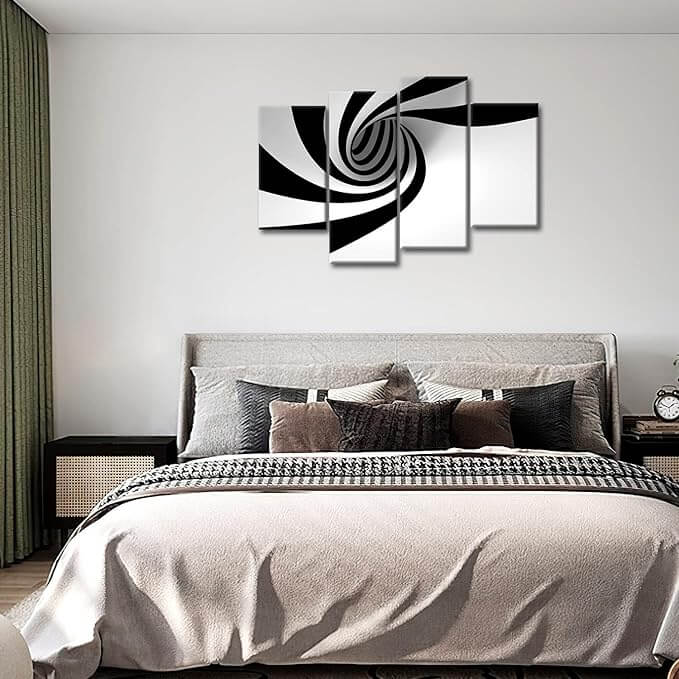 Modern abstract wall decor set of 4