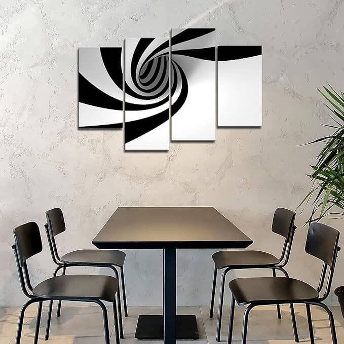 Modern abstract wall decor set of 4