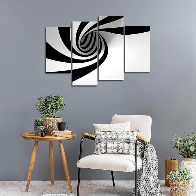 Modern abstract wall decor set of 4