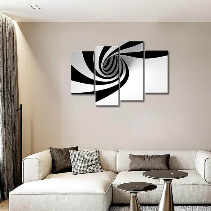 Modern abstract wall decor set of 4