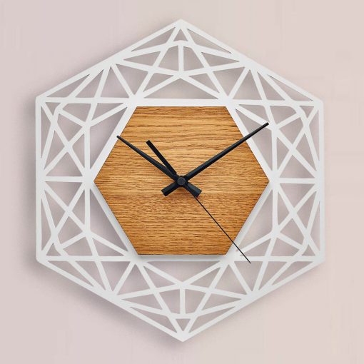 Modern Hexagonal Shape Wall Clock