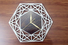 Modern Hexagonal Shape Wall Clock