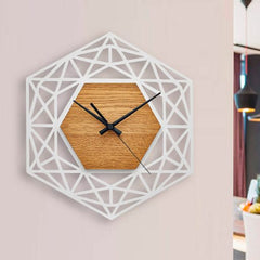 Modern Hexagonal Shape Wall Clock