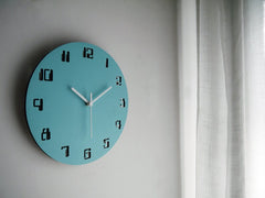 Modern wall clock digital words