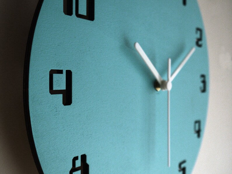 Modern wall clock digital words